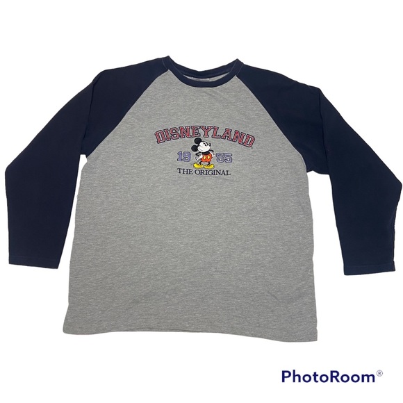 Disneyland Mickey Mouse graphic baseball 3/4 sleeve size L - Picture 1 of 10
